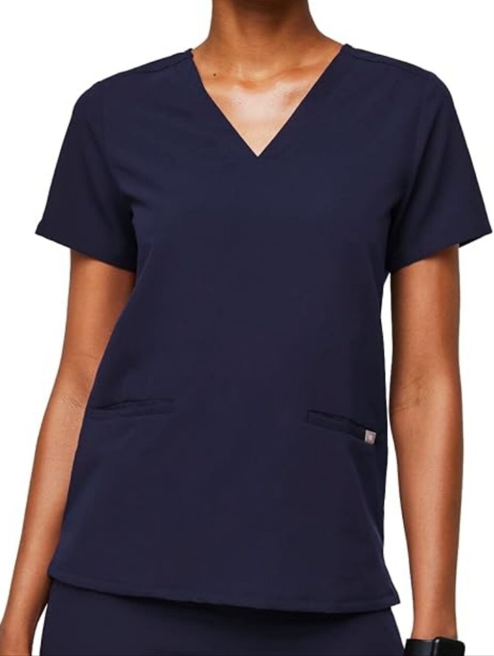 Figs Technical Collection XL Casma 3 Pocket Navy Short Sleeve Scrub Top